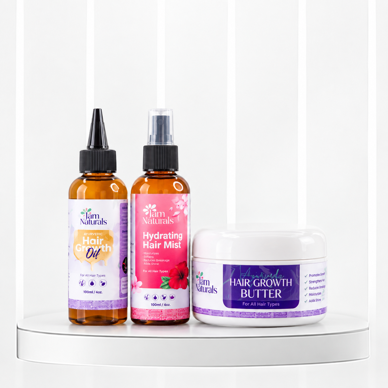Beginner set( Ayurvedic oil, Hydrating hair mist, Ayurvedic hair growth butter)